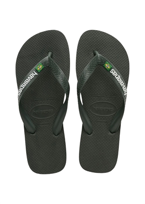 Hav. Brasil Logo sandal Green Olive Havaianas